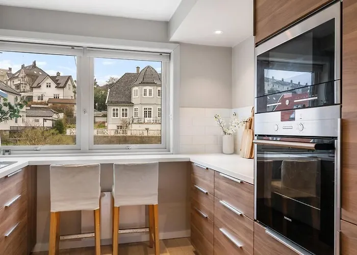 דירה Scandinavian Style Apartement! Balcony And Stunning Views! ברגן